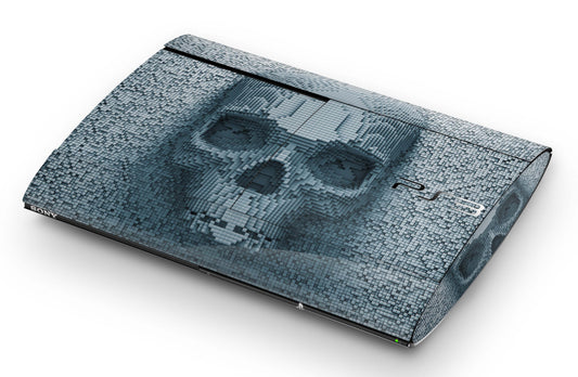 Playstation 3 Super Slim PS3 Skins Design Schutzfolie Vinyl Cover pixel skull Aufkleber skins4u   