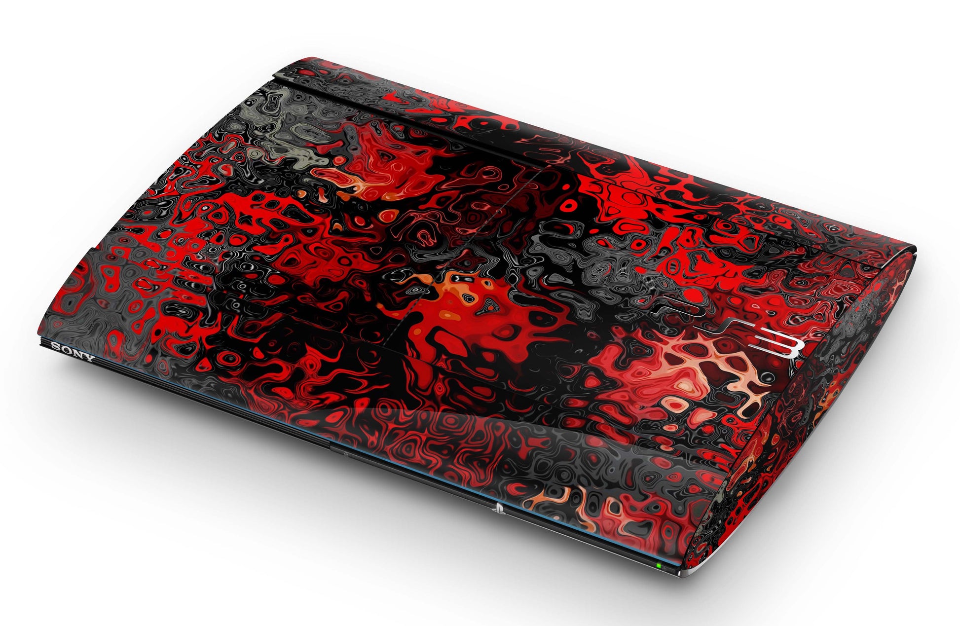 Playstation 3 Super Slim PS3 Skins Design Schutzfolie Vinyl Cover red plasma Aufkleber skins4u   