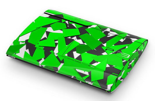 Playstation 3 Super Slim PS3 Skins Design Schutzfolie Vinyl Cover signal green Aufkleber skins4u   