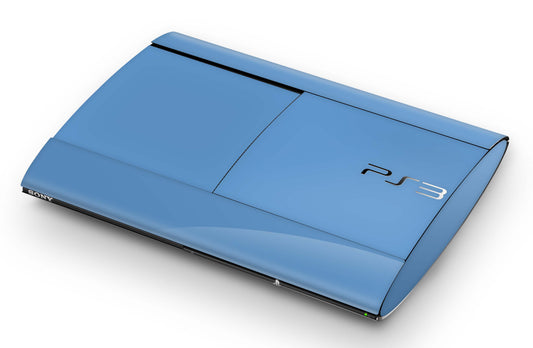 Playstation 3 Super Slim PS3 Skins Design Schutzfolie Vinyl Cover solid state lightblue Aufkleber skins4u   