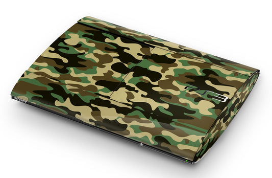 Playstation 3 Super Slim PS3 Skins Design Schutzfolie Vinyl Cover wood camo Aufkleber skins4u   