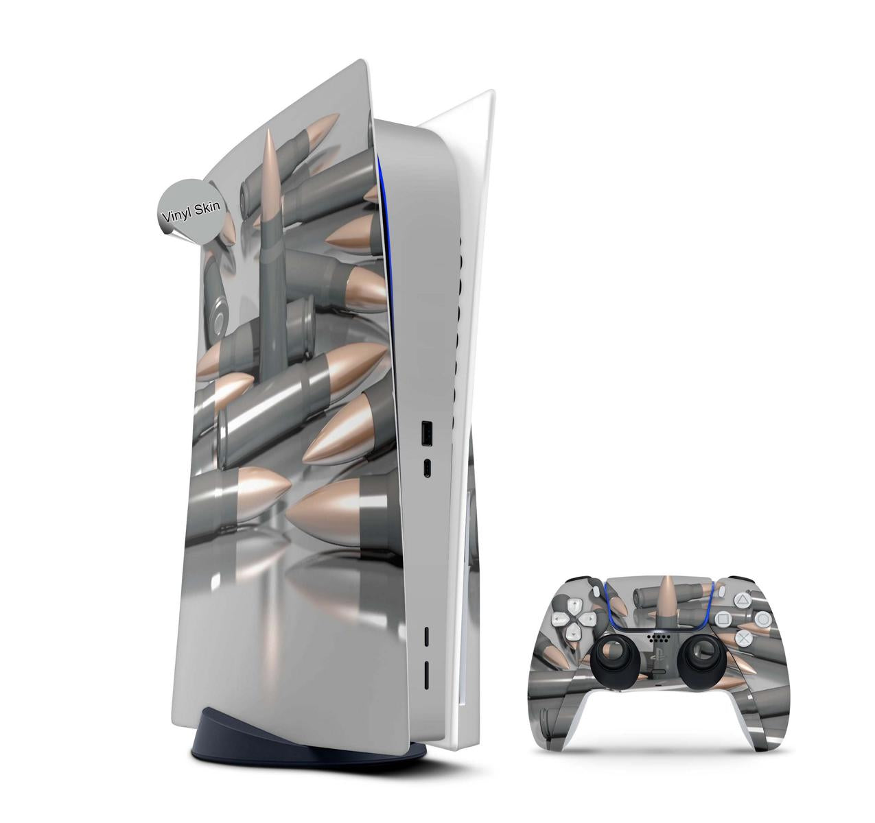 PS5 Skin Design Aufkleber Vinyl Folie Premium Skins mit PS5 Controller Ammo Aufkleber Skins4u   