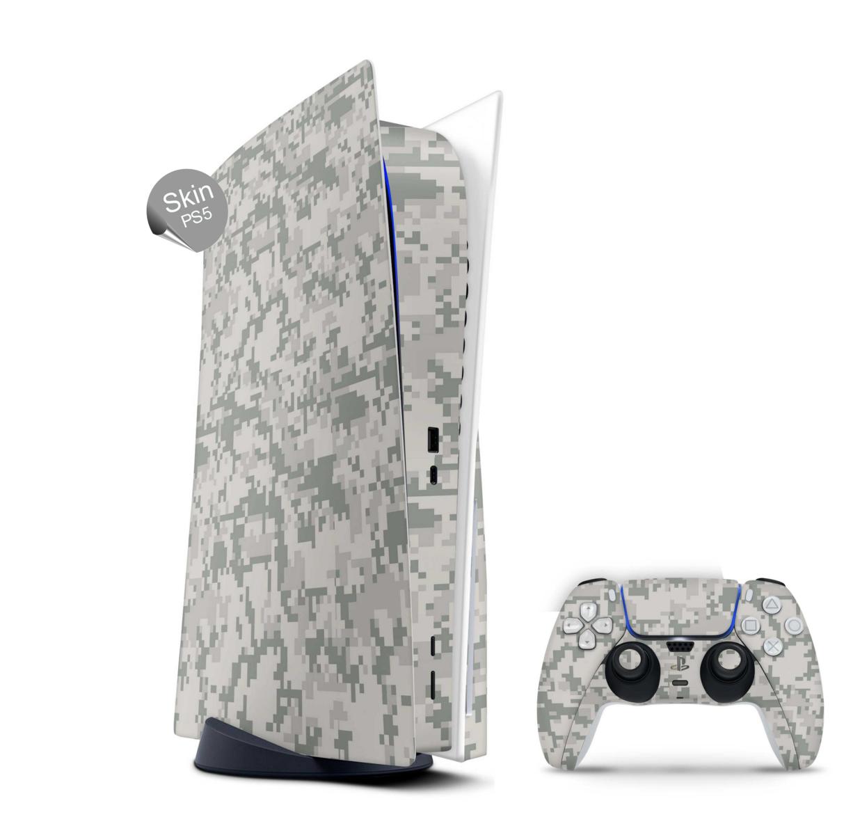 PS5 Skin Design Aufkleber Vinyl Folie Premium Skins mit PS5 Controller Acu Camo Aufkleber Skins4u   