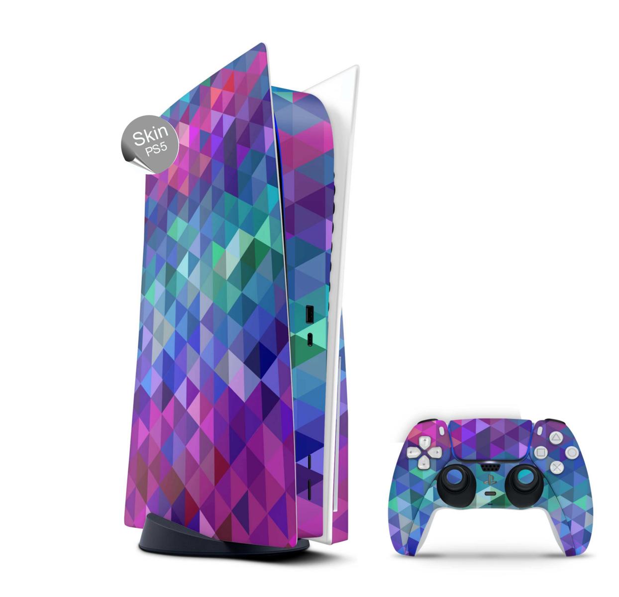 PS5 Skin Design Aufkleber Vinyl Folie Premium Skins mit PS5 Controller Charmed Aufkleber Skins4u   