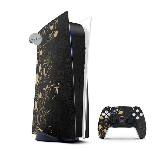 PS5 Skin Design Aufkleber Vinyl Folie Premium Skins mit PS5 Controller Darkmoon Aufkleber Skins4u   