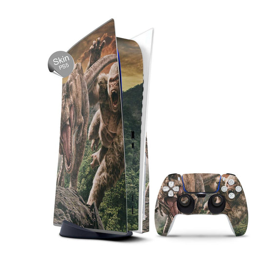 PS5 Skin Design Aufkleber Vinyl Folie Premium Skins mit PS5 Controller Giganten Aufkleber Skins4u   