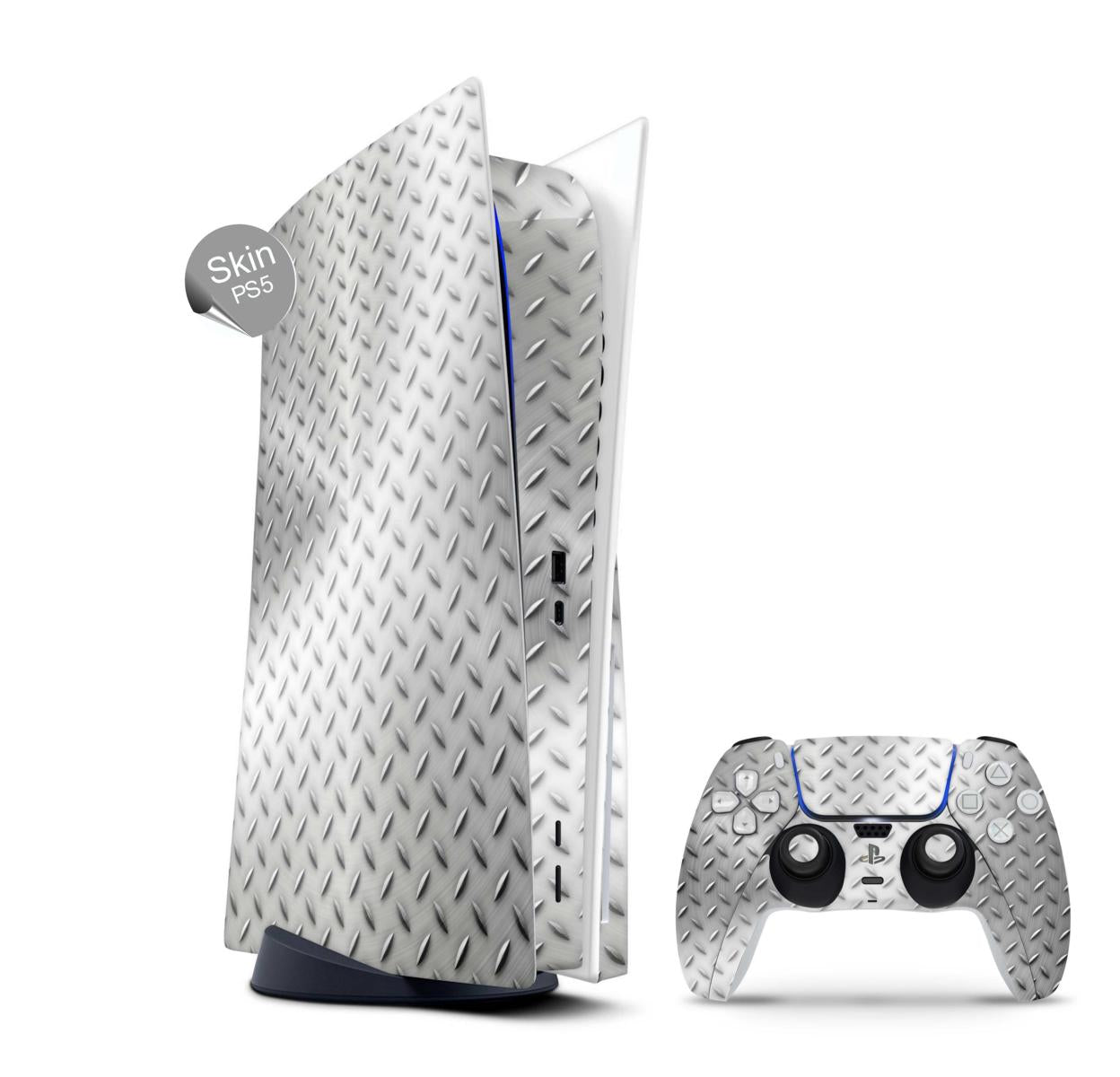 PS5 Skin Design Aufkleber Vinyl Folie Premium Skins mit PS5 Controller Stahl Aufkleber Skins4u   