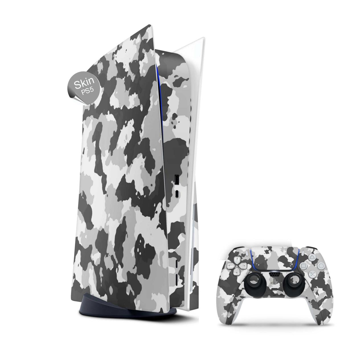 PS5 Skin Design Aufkleber Vinyl Folie Premium Skins mit PS5 Controller New Urban Camouflage Aufkleber Skins4u   