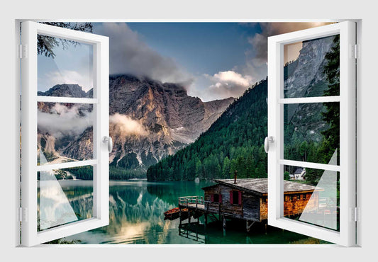 Offenes Fenster 3D Wandtattoo – Selbstklebender Wandaufkleber/Wandsticker – Motiv Italien Wandtattoo skins4u   