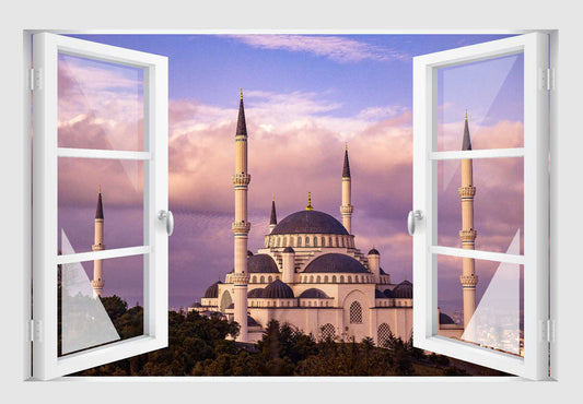 Offenes Fenster 3D Wandtattoo – Selbstklebender Wandaufkleber/Wandsticker – Motiv Türkei Istanbul Wandtattoo skins4u   