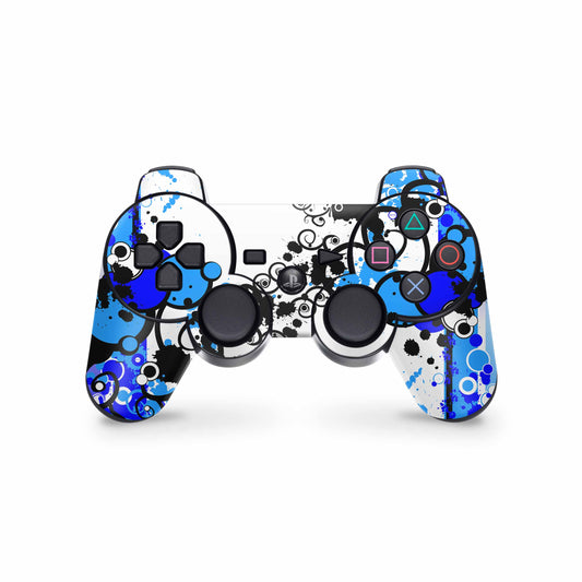 PS3 Controller Aufkleber Skin Playstation 3 Gamepad Vinyl Cover simple blue Elektronik-Sticker & -Aufkleber skins4u   