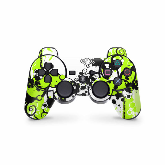 PS3 Controller Aufkleber Skin Playstation 3 Gamepad Vinyl Cover simple green Elektronik-Sticker & -Aufkleber skins4u   