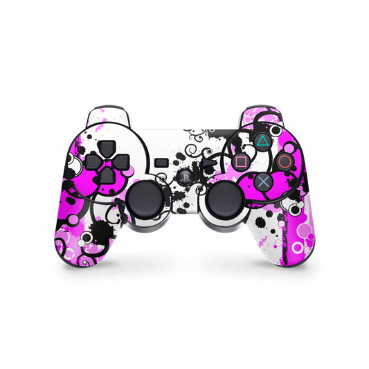 PS3 Controller Aufkleber Skin Playstation 3 Gamepad Vinyl Cover simple pink Elektronik-Sticker & -Aufkleber skins4u   