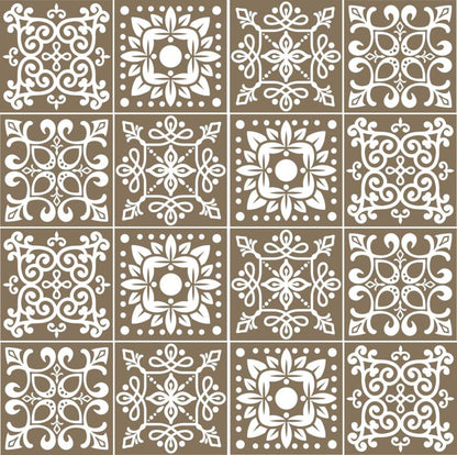 Fliesenaufkleber für Küche, Bad und WC selbstklebende Badfliesen Folien Druck Vintage Style 12 Stück