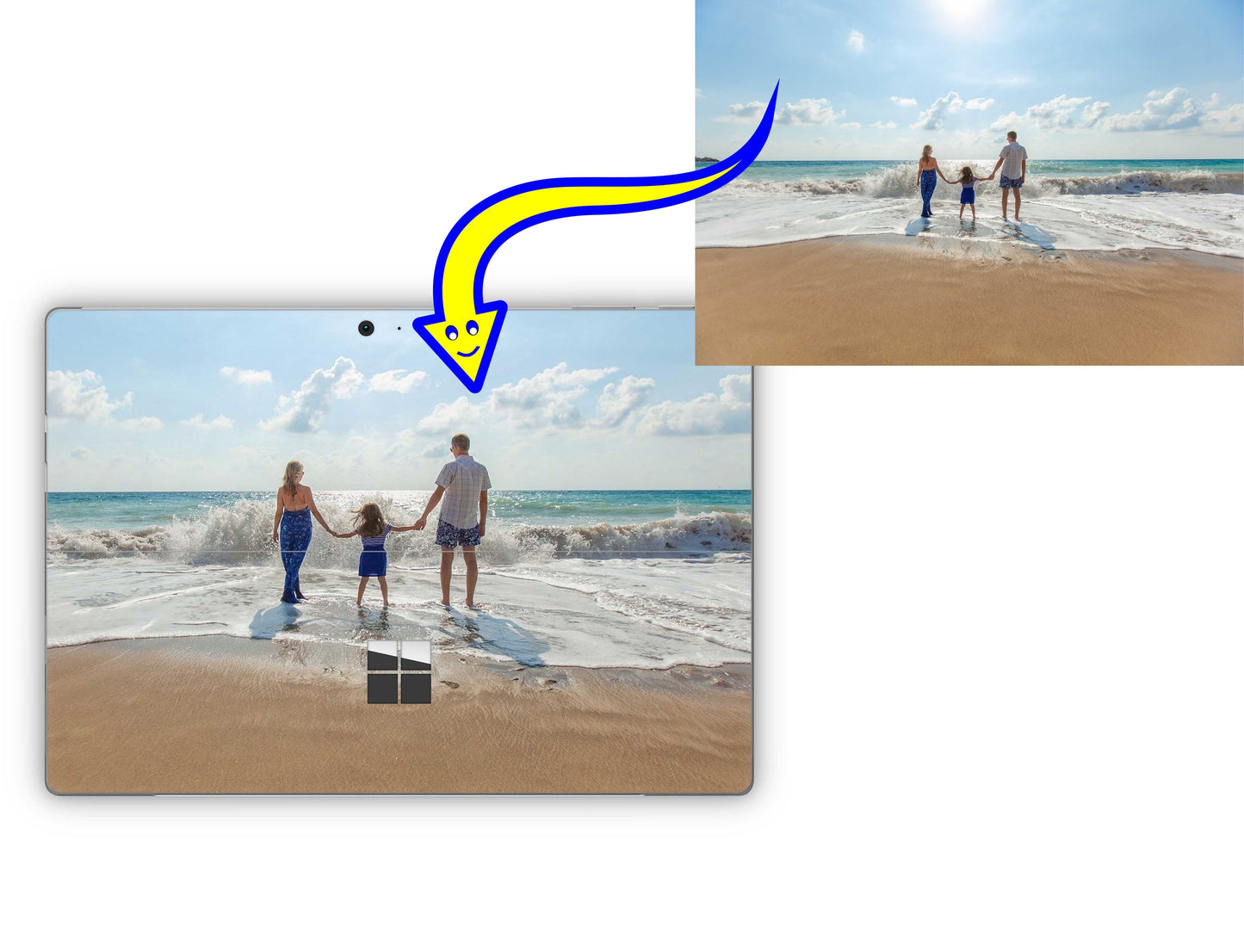 Microsoft Surface Pro X Skins Aufkleber selbst gestalten individuell Wunschbild cpb_product Skins4u   