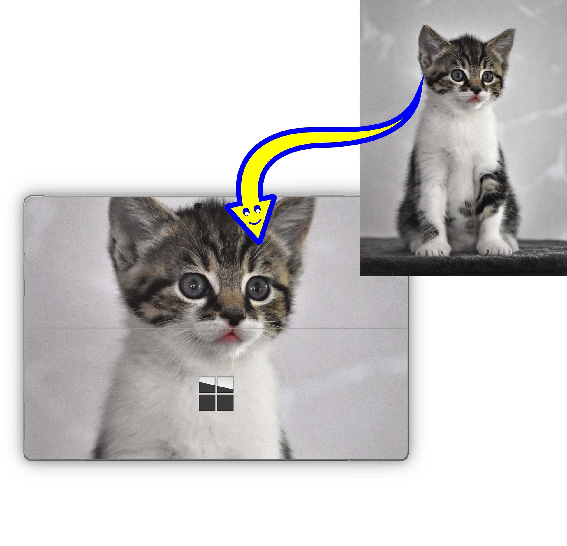 Microsoft Surface Pro X Skins Aufkleber selbst gestalten individuell Wunschbild cpb_product Skins4u   