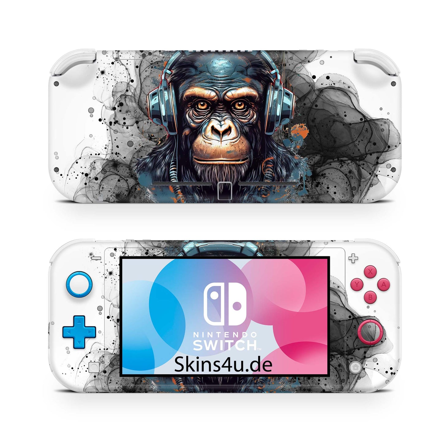 Nintendo Switch Lite Skin Aufkleber Schutzfolie Vinyl Skins Black smoke monkey Aufkleber skins4u   