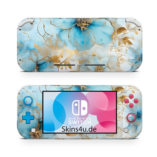 Nintendo Switch Lite Skin Aufkleber Schutzfolie Vinyl Skins Gold blue Fantasy Aufkleber skins4u   