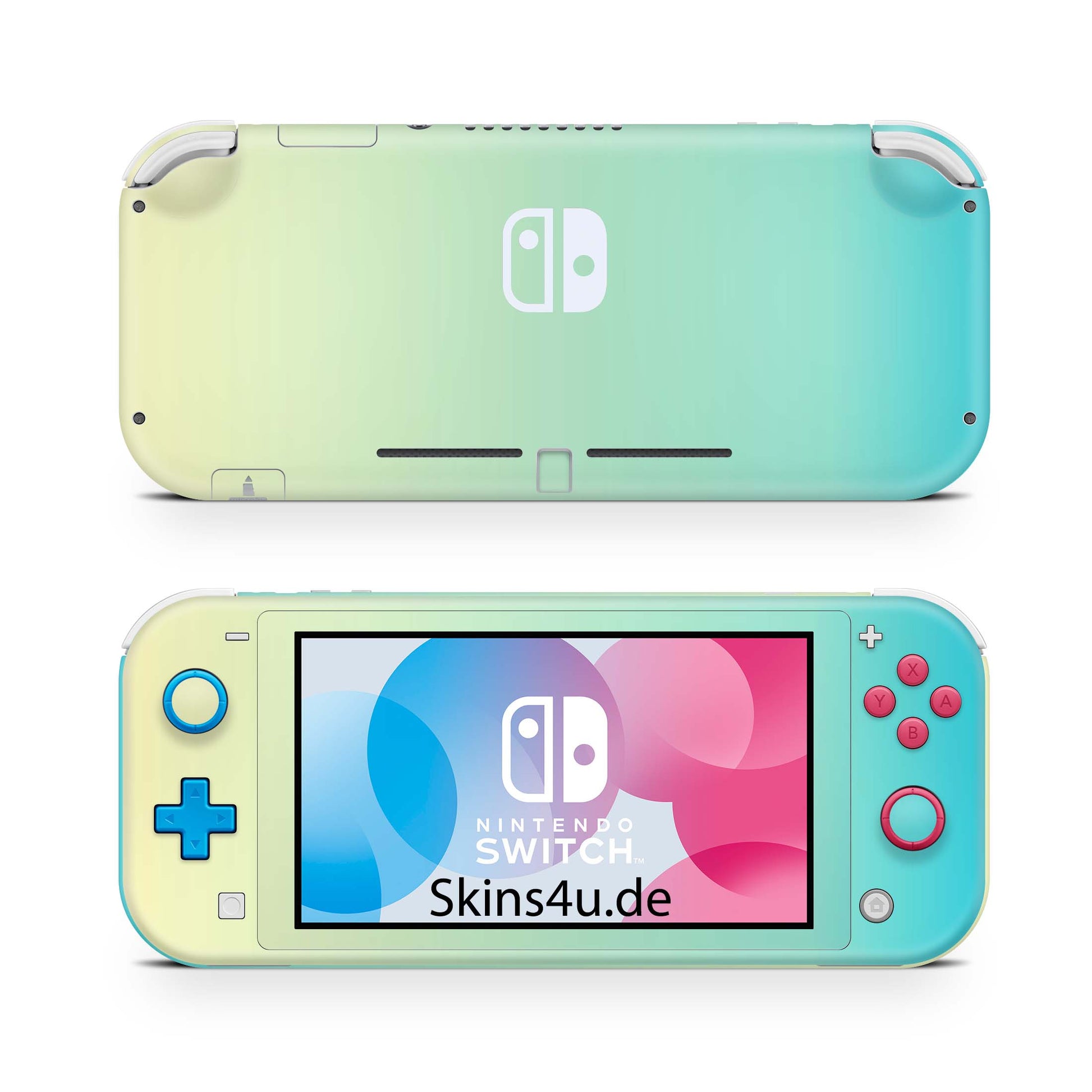 Nintendo Switch Lite Skin Aufkleber Schutzfolie Vinyl Skins fvl gelb blau Aufkleber skins4u   