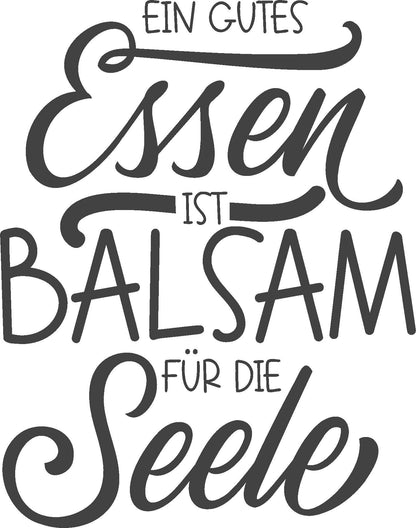 Wandtattoo Küche Spruch Essen ist wie Balsam für die Seele Wandtattoo skins4u   