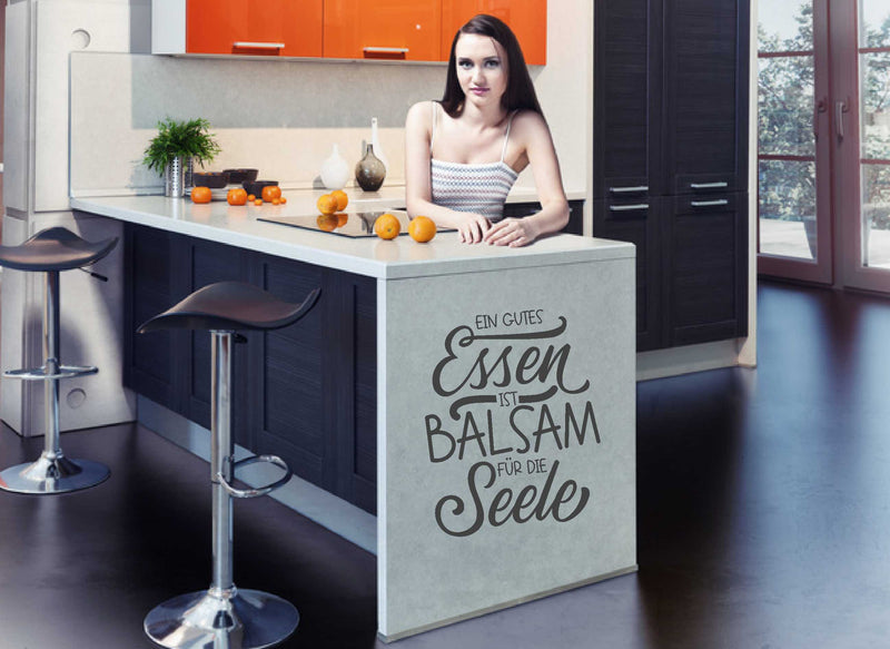 Wandtattoo Küche Spruch Essen ist wie Balsam für die Seele Wandtattoo skins4u   