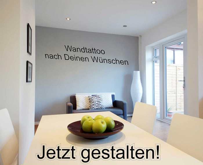 Wandtattoo individuell gestalten Wunschtext Wunschaufkleber Sprüche und Zitate selbst gestalten Aufkleber Skins4u