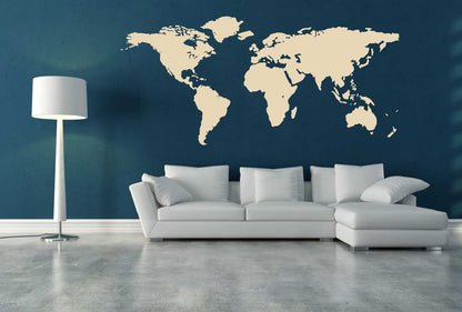 Wandtattoo Weltkarte World Map Wohnzimmer Büro Wandtattoo skins4u   