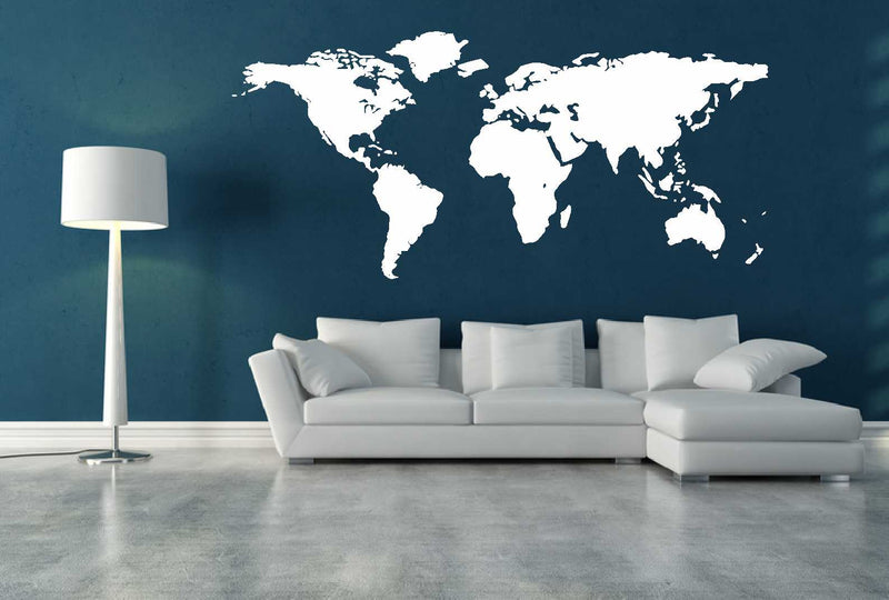Wandtattoo Weltkarte World Map Wohnzimmer Büro Wandtattoo skins4u   