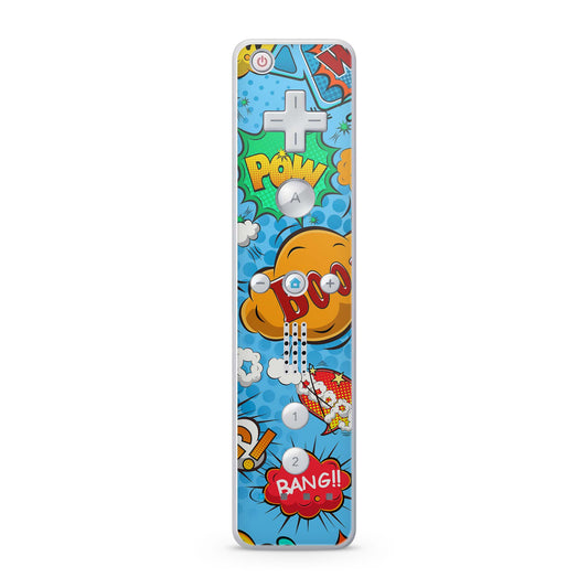 Nintendo Wii Remote Skin Schutz Design Folie für die Wii Fernbedienung comics blue Aufkleber Skins4u