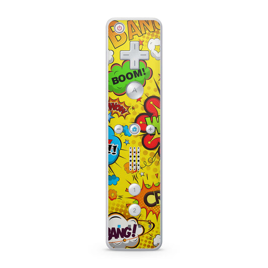 Nintendo Wii Remote Skin Schutz Design Folie für die Wii Fernbedienung comics yellow Aufkleber Skins4u