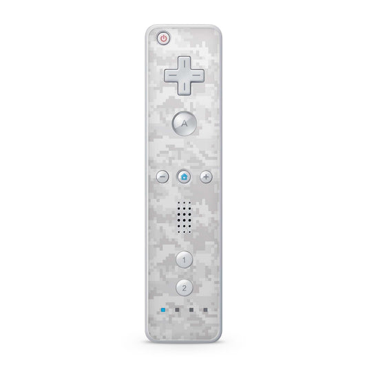 Nintendo Wii Remote Skin Schutz Design Folie für die Wii Fernbedienung digital white camo Aufkleber Skins4u