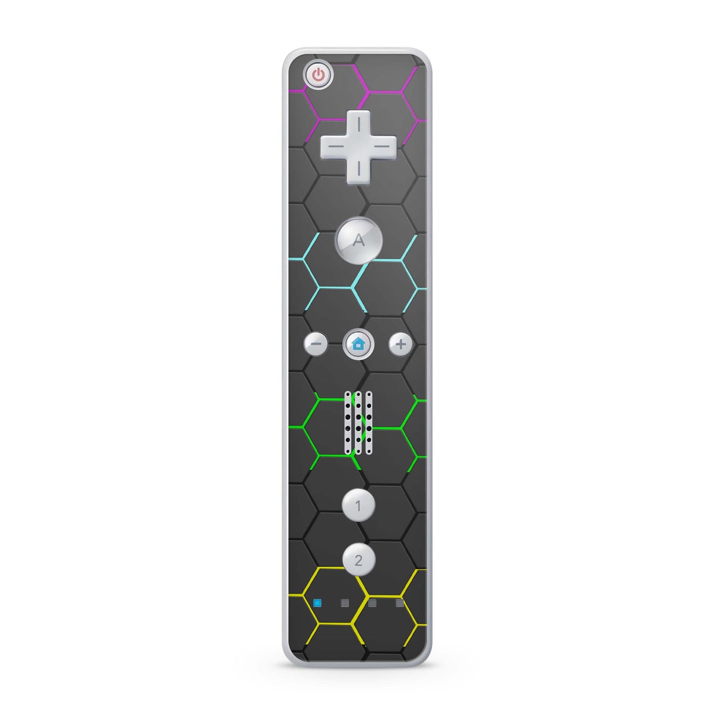 Nintendo Wii Remote Skin Schutz Design Folie für die Wii Fernbedienung exo black rainbow Aufkleber Skins4u