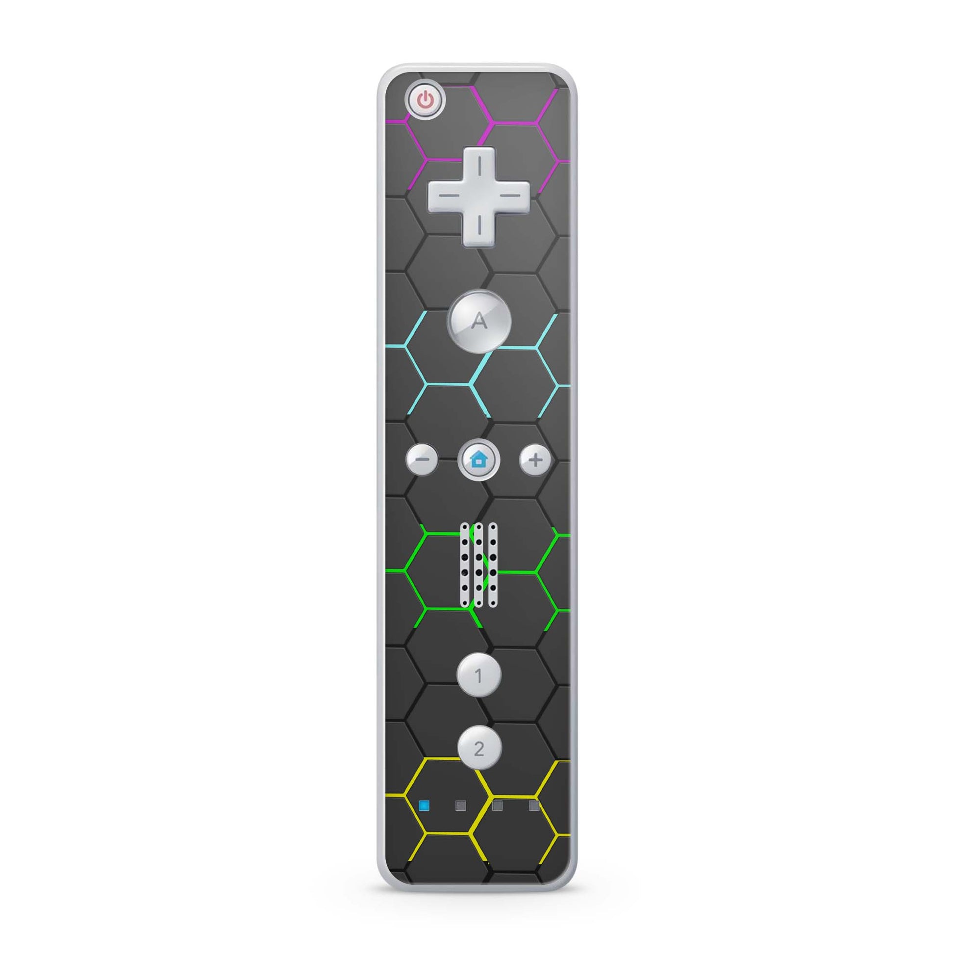 Nintendo Wii Remote Skin Schutz Design Folie für die Wii Fernbedienung exo black rainbow Aufkleber Skins4u