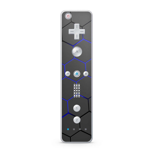 Nintendo Wii Remote Skin Schutz Design Folie für die Wii Fernbedienung exo blue Aufkleber Skins4u