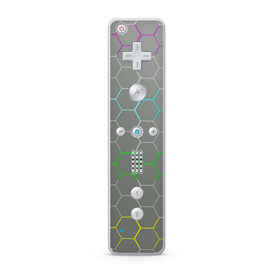 Nintendo Wii Remote Skin Schutz Design Folie für die Wii Fernbedienung exo grey rainbow Aufkleber Skins4u