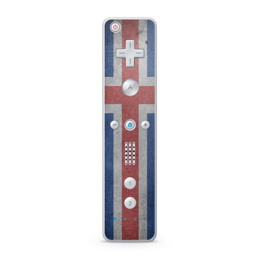 Nintendo Wii Remote Skin Schutz Design Folie für die Wii Fernbedienung island fahne Aufkleber Skins4u