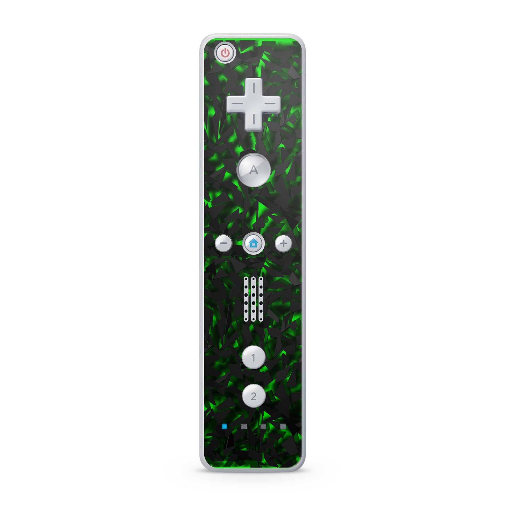 Nintendo Wii Remote Skin Schutz Design Folie für die Wii Fernbedienung shattered black green Aufkleber Skins4u