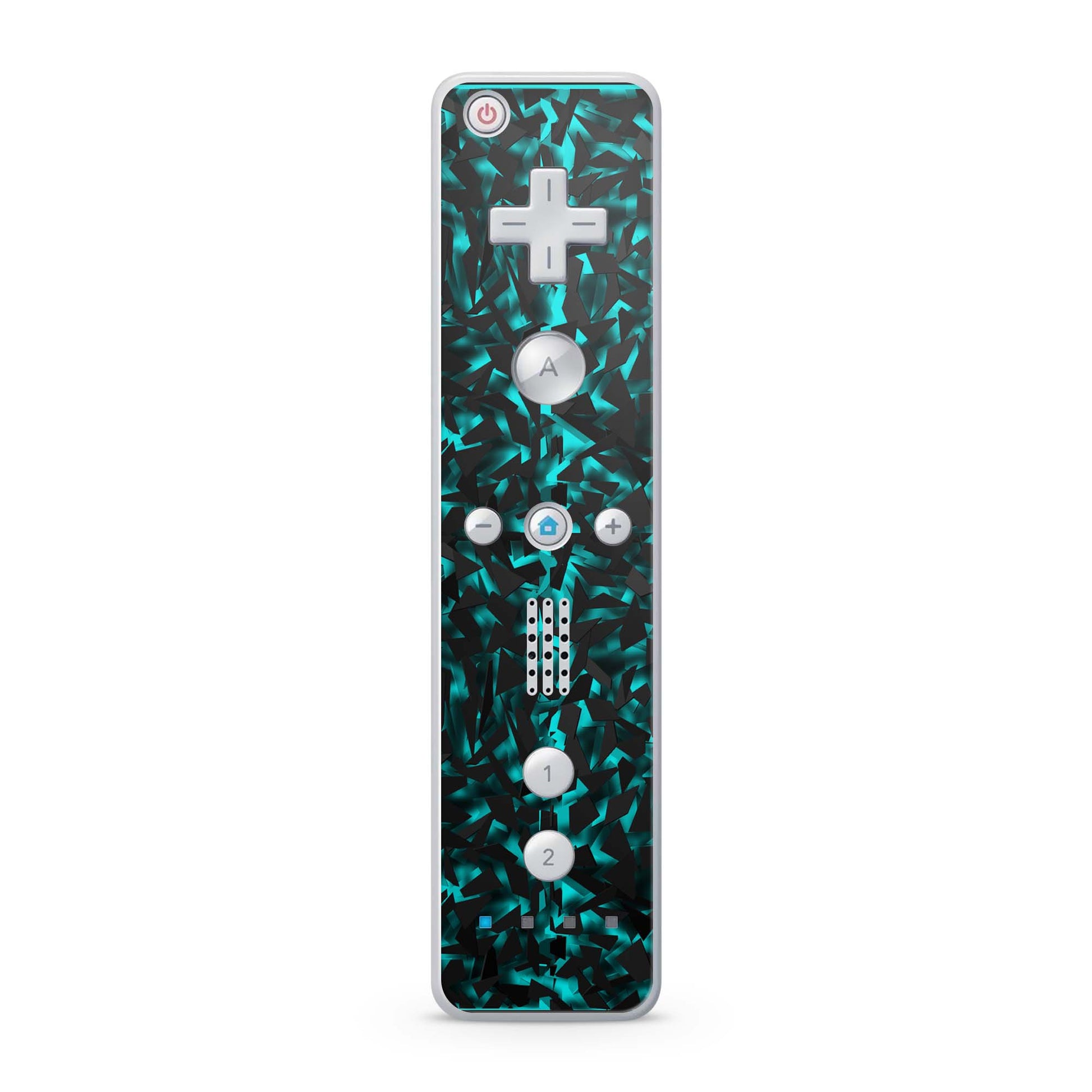 Nintendo Wii Remote Skin Schutz Design Folie für die Wii Fernbedienung shattered black tuerkis Aufkleber Skins4u
