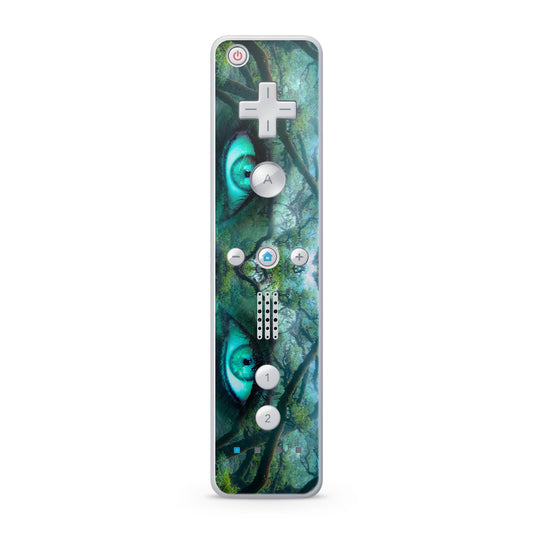 Nintendo Wii Remote Skin Schutz Design Folie für die Wii Fernbedienung wood eyes Aufkleber Skins4u