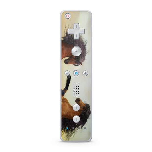 Nintendo Wii Remote Skin Schutz Design Folie für die Wii Fernbedienung zwei pferde Aufkleber Skins4u