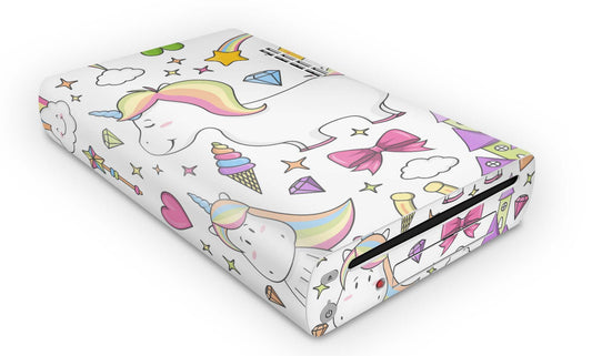 Nintendo Wii U Skin Konsolen und Tablet Controller Aufkleber Set Einhorn Draw Aufkleber Skins4u