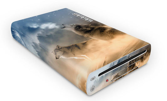 Nintendo Wii U Skin Konsolen und Tablet Controller Aufkleber Set Howling Moon Aufkleber Skins4u