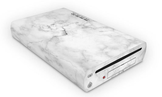 Nintendo Wii U Skin Konsolen und Tablet Controller Aufkleber Set Marmor weiss Aufkleber Skins4u