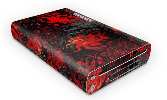 Nintendo Wii U Skin Konsolen und Tablet Controller Aufkleber Set Red Plasma Aufkleber Skins4u