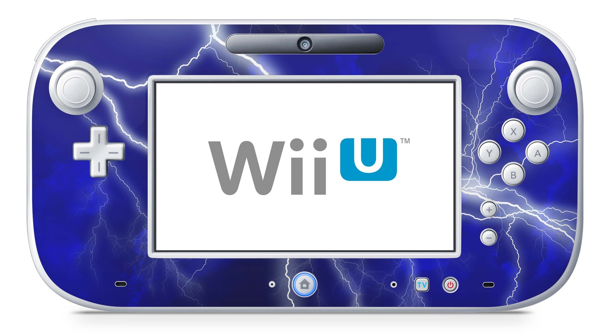 Nintendo Wii U Skin Konsolen und Tablet Controller Aufkleber Set Apocalypse blue Aufkleber Skins4u