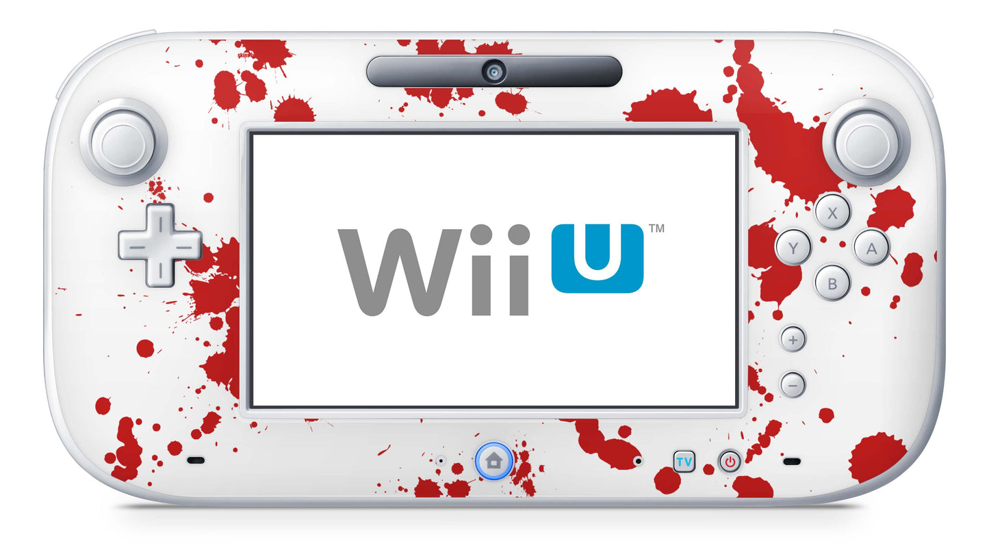 Nintendo Wii U Skin Konsolen und Tablet Controller Aufkleber Set Blood Aufkleber Skins4u