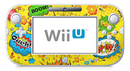 Nintendo Wii U Skin Konsolen und Tablet Controller Aufkleber Set Comics gelb Aufkleber Skins4u