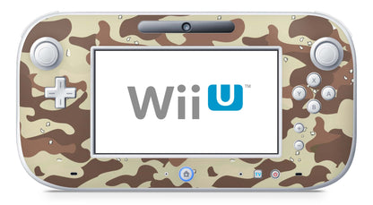 Nintendo Wii U Skin Konsolen und Tablet Controller Aufkleber Set Desert Camo Aufkleber Skins4u