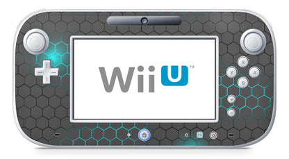 Nintendo Wii U Skin Konsolen und Tablet Controller Aufkleber Set Exo small blue Aufkleber Skins4u