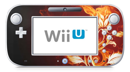 Nintendo Wii U Skin Konsolen und Tablet Controller Aufkleber Set Flower of Fire Aufkleber Skins4u